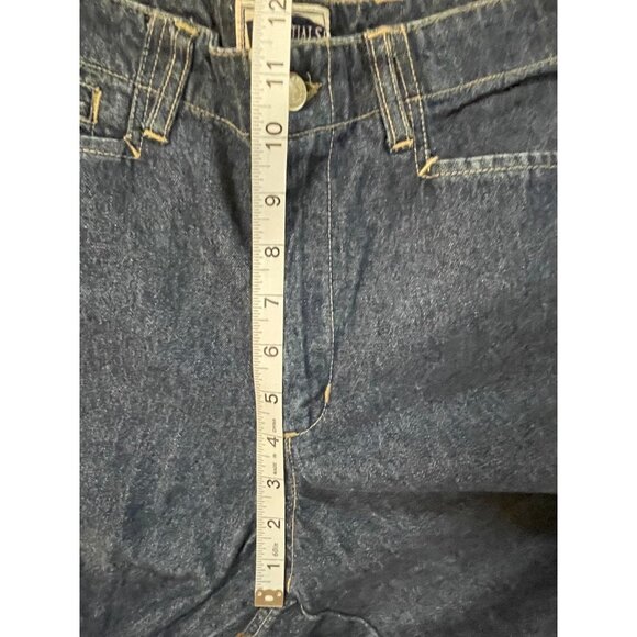 Essentials High Rise Capri Blue Mom Jeans Sz 8 - Picture 6 of 8